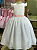 Vestido Infantil Daminha Sofia Branco E Rosa - Imagem 1