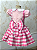 Vestido Infantil Hello Kitty Jardineira Xadrez - Imagem 2