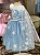 Vestido Infantil Elsa Brilho Bordado - Imagem 4