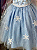 Vestido Infantil Elsa Brilho Bordado - Imagem 5