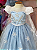 Vestido Infantil Elsa Brilho Bordado - Imagem 3
