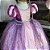 Vestido Infantil Princesa Rapunzel - Imagem 2