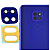 Lente Da Câmera Vidro Com Adesivo Para Moto G9 Play Azul - Imagem 1