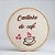 Quadro Decorativo Bordado - Cantinho do Café - 16cm de diâmetro - Imagem 2
