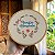 Quadro Decorativo Bordado Família Abençoada - 20cm Diâmetro - Imagem 3