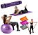 Kit Hidrolight -Tapete p/ Exercícios 1,72cm + Bola Pilates Yoga 65cm + 3 Faixas Elásticas Thera Band - Imagem 1