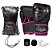 Kit Luva de Boxe Muay Thai - Naja Black Preto/Rosa + Bandagem + Bucal - Imagem 1