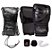 Kit Luva de Boxe Muay Thai - Naja Mod. Black Line Preto + Bandagem + Bucal - Imagem 1