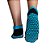 Par de Meias para Pilates - Preto com Azul Turquesa - Tam 34-38 - Imagem 1