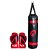Kit de Luta Infantil P21 - Luva + Saco de Pancada - Vermelho e Preto - Acte Sports - Imagem 1