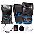 Kit Luva de Boxe Muay Thai - Naja Preto/Azul+Bandagem+Bucal - Preto/Azul - Imagem 1