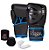 Kit Luva de Boxe Muay Thai - Naja Preto/Azul+Bandagem+Bucal - Preto/Azul - Imagem 2
