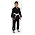 Kimono Juvenil Trançado Keiko Jiu-Jitsu Preto Unissex - Imagem 1