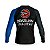 Rash Guard Naja Snake Manga Longa Compressão Jiu Jitsu BJJ - Preto/Azul - Imagem 2