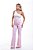 Calça Wide Leg Sarja Cotelê Rosa - Pueblo - Imagem 1