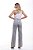 Calça Wide Leg Sarja Cinza - Jaú - Imagem 7