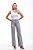 Calça Wide Leg Sarja Cinza - Jaú - Imagem 1