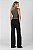Calça Wide Leg Jeans Preta Estonada - Dallas - Imagem 5