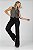 Calça Wide Leg Jeans Preta Estonada - Dallas - Imagem 8