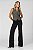 Calça Wide Leg Jeans Preta Estonada - Dallas - Imagem 1