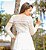 Aline - Vestido de noiva mix de renda com tule e guipir rodado fluido - Imagem 2