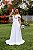 Vestido de casamento simples com decote V saia plissada, Tainara - Imagem 1