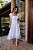 Vestido Branco Midi em Crepe com Busto Plissado - Imagem 1