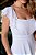 Vestido Branco Midi em Crepe com Busto Plissado - Imagem 2