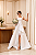 Vestido de Noiva Civil Branco em Zibeline - Imagem 1