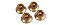 JG DE KNOB PIRAMIDAL HAT GIBSON PRHK 020 (PACK 04) - DOURADO - Imagem 1