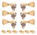 Tarraxas Gotoh Com Trava Magnum Lock Sg301-04 Mgt 3x3 Gold - Imagem 1