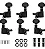 Tarraxa para guitarra grover 3x3 Black - Imagem 1