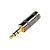 Plug Conector P2 Estéreo Metal Ponta Ouro Profissional - Imagem 1