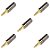 Kit 5 Plug Conector P2 Estéreo Metal Ponta Ouro Profissional - Imagem 1