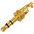Kit 10 Plug Conector P2estéreo Metal Ponta Ouro Profissional - Imagem 2