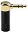 Kit 10 Conector P2 Gold Plug Estéreo 90 Graus Ponta Dourado - Imagem 8