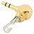 Kit 10 Conector P2 Gold Plug Estéreo 90 Graus Ponta Dourado - Imagem 2