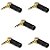 Kit 05 Conector P2 Gold Plug Estéreo 90 Graus Ponta Dourado - Imagem 1