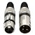 Kit 2 Plug Conector Xlr Cannon Macho Femea Corpo Metalico - Imagem 1