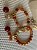 Conjunto Pulseiras Calcita Laranja, Amazonita e Rutilo - Imagem 1