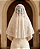 Véu Regina Caeli Tradicional – Véu Católico para Missa e Oração com presilha e Saquinho Porta véus - Imagem 2