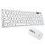 Teclado Mouse Kit Home Office Sem Fio Branco Exbom BK-S1000 - Imagem 1