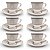 Jogo 6 Xicaras De Porcelana Com Pires EUA 170ml CHA20007 - Imagem 1