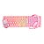 Kit Gamer Evolut EG-53 Teclado, Mouse, Headset Rosa - Imagem 1