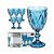 Jogo de taça Diamond de Vidro Azul 300ML Diamante 6pcs - Imagem 2
