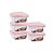 Kit 5 Potes Vidro Hermético Trava Quadrado 520ml Marmita - Imagem 1