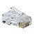 Pacote c/ 100un Conector Vazado RJ45 Cat5 Cat6 Cabo De Rede - Imagem 3