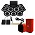 Kit Bateria eletrônica 6 Drums 5 Metal Portátil Caixa de Som - Imagem 1