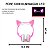 Fone de ouvido Gatinho Exbom HF-C22 Rosa e Branco - Imagem 5