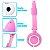 Fone de ouvido Gatinho Exbom HF-C22 Rosa e Branco - Imagem 4
